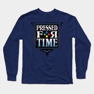 Pressed for Time Blue Logo Long Sleeve T-Shirt